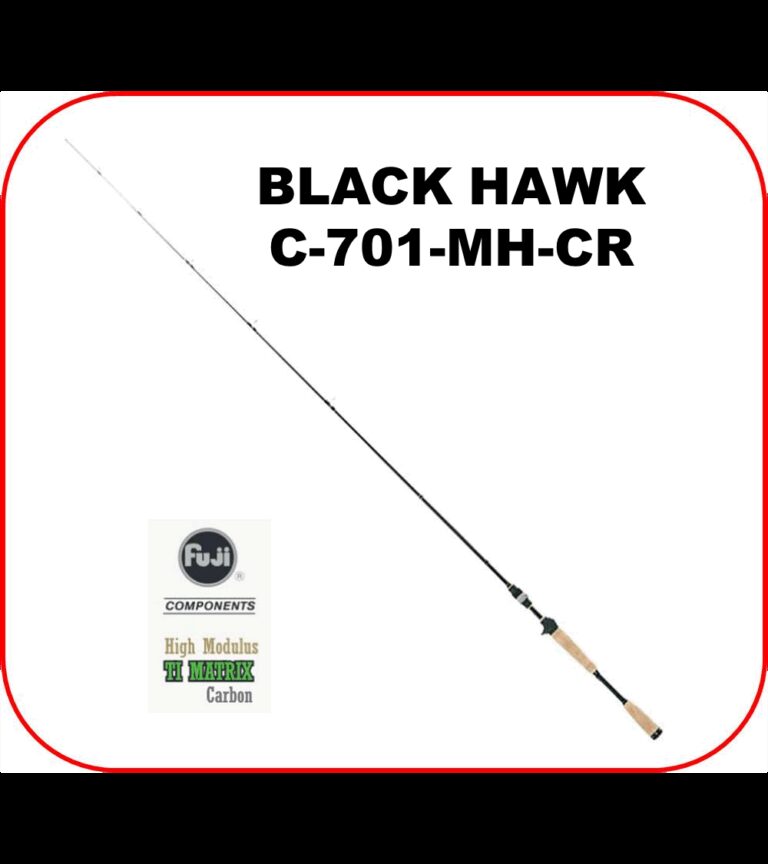 Black Hawk Black: Caña Jinza Casting 701MH CR para Pesca